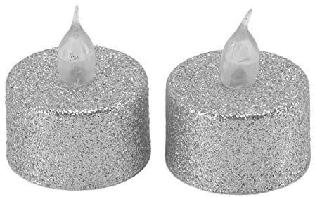 LED Kerzenlicht LED Kerzenkerzen Dekoratives Kerzenlicht LED Kerzenlicht Flammenlos Batteriebetrieben Dekoratives Elektronisches Teelicht für Weihnachten Hochzeit 12St (Silber)