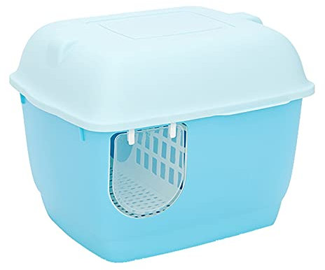 Toilettes pour animaux de compagnie Coffret de litière de chat entièrement fermé Étapes longues Étapes de litière à entrée faible 10L Capacité de grande capacité Séparation sèche et humide Cramshell D