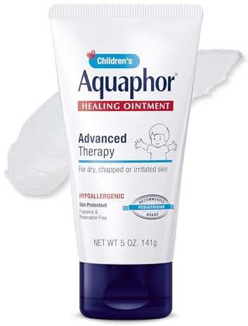 Aquaphor Children's Advanced Therapy Healing Ointment, 41% Petrolatum Skin Protectant Ointment for Minor Wound Care, Chapped or Cracked Skin and Lips, 5 Oz Tube
