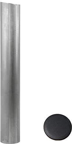 Pina DESIGN seit 1979 - Bodenhülse für Sonnensegel, aus rostfreiem V2A-Edelstahl, frostschutzsichere Bodenverankerung für Sonnensegelmasten inkl. Abdeckkappe (Ø108mm - für Ø101,6mm Rohre, 0,75m)