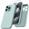ORNARTO für iPhone 15 Pro Max Hülle mit Kameraschutz und 2 Schutzfolien, flüssige Silikon Handyhülle iPhone 15 Pro Max 6.7 Zoll, stoßfeste iPhone 15Pro Max Schutzhülle mit Mikrofaser - Agavengrün