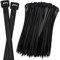 ISOLATECH 100 Stück Kabelbinder Schwarz 400mm x 7,6mm aus Nylon, Hitze- und UV-beständig, starke Zugkraft und hohe Belastbarkeit, wetterfest, für Innen & Außen
