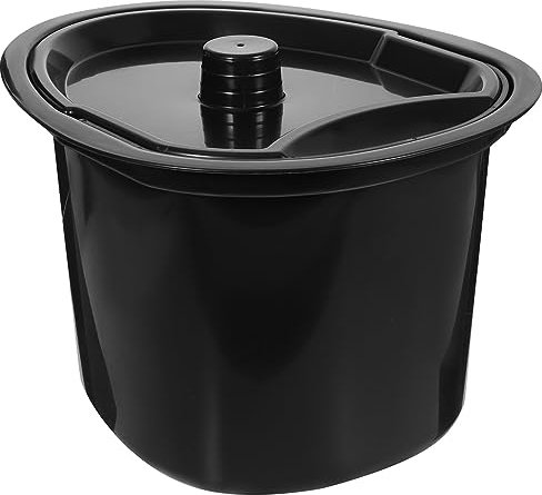 Mobestech Chambre Alité Pot Pot Pipi Seau avec Poignée Couvercles en Plastique Chevet Urinoir Pot Toilettes Portables Pot De Chambre Femmes Bol pour Adultes Enfants
