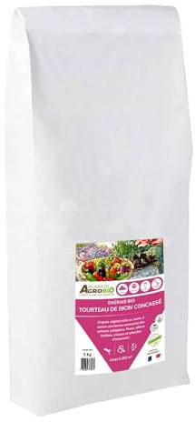Engrais bio tourteau de ricin concassé (5 Kg)