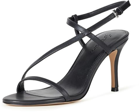 The Drop Damen Arco Riemchensandalen mit Absatz, Schwarz, 38.5 EU