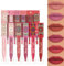 EnMart 6 pièces Rouge à Lèvres Liquide Mat, Brillant à Lèvres, Matte Liquid Lipstick, Longue Durée Imperméable à L'eau Mat Lèvre Glaçure pour Femmes, Teinte des Lèvres Maquillage Beauté Labial Glaze