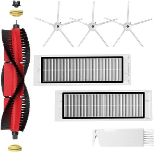 INF Ersatzteile Zubehör für Roborock S5/S6 Modelle, 1 x Kopfbürste, 2 x HEPA-Filter, 3 x Seitenbürste, 1x Reinigungsbürste
