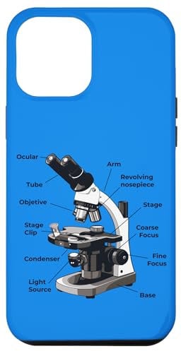iPhone 15 Pro Max All Parts of the Microscope Cool Science Scientist Graphic Case