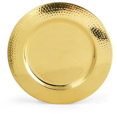 Brass Hammered Charger Serving Plate