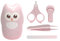 1 Juego Tijeras De Uñas Para Bebés Traje Infantil Pinzas Para Limas De Uñas Infantiles Kit De Cosmetología Acero Inoxidable Recién Nacido Rosa Manicura Productos Para Niños