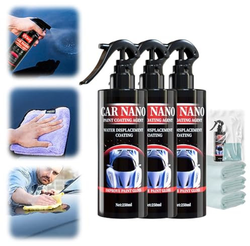 Kidmis High Protection Fast Coated Car Nano Spray, Nano Spray Auto, Car Coating Spray, Car Nano Scratch Repairing Spray (3pcs)