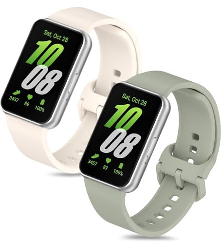 Xisair 2 Cinturini in Silicone Compatibili con Samsung Fit3 Bracciale di Ricambio Traspirante, Morbido e Confortevole, Cinturino Sportivo Compatibile con Samsung Galaxy Fit 3 per Uomini e Donne