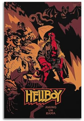 KPNEUDCZZ Poster, Motiv: Wilde Jagd, Hellboy, dekoratives Gemälde, Leinwand, Wandposter und Kunstdruck, moderne Familienschlafzimmer-Dekoration, Poster, 20 x 30 cm