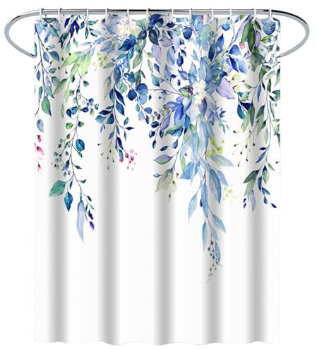 Dokeno Tenda Doccia 180x180cm, Tenda Vasca da Bagno, Tenda Doccia Antimuffa, Tende Doccia Impermeabile, Tende per Doccia Lavabili Antimuffa, Tenda per Doccia con Ganci, Tende per Vasca e Doccia