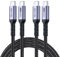 SUMPK 2m USB 4 Cable Pack, 240W USB C to USB C, High Speed 40Gbps Data, 8K 60Hz, 5K 60Hz, 4K 144Hz Monitor Display PD Cable, Compatible for Thunderbolt 4/3, iPhone 15Pro/15ProMax, Monitor