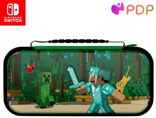 PDP Nintendo Switch Travel Case – Minecraft Forest Battle