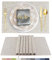 ARTAND Platzsets Abwaschbar 6er Set Vinyl Tischsets für Esstisch Küchen Platzset Dauerhaft PlatzdeckenTischzubehör -6er Set, 02 Beige Weiß