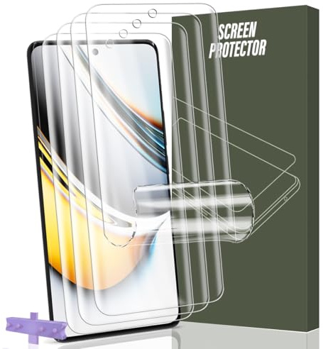 Gelaasso 4 Piezas Protector de Pantalla para Realme 11 Pro/Pro+. Película de TPU Flexible [No es de cristal], HD Transparente para Realme 11 Pro/Pro+ Película Protectora