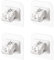 hzbaiyi 4Pcs Self Adhesive Curtain Rod Bracket No Drill Drapery Hook Holder Fixing Rod Holder Curtain Pole Wall Bracket Towel Rod Hook for Home Bathroom Kitchen Hotel Towel Clothes Hanging
