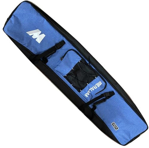MERALIAN Snowboardtasche mit Rollen, gepolsterte Roll-Snowboard-Tasche für einzelne Snowboard- und Snowboardstiefel, erhältlich in 160 cm und 170 cm, Blau, 170 cm