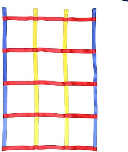 ININOSNP Kletternetz, Strickleiter for Klettern, Frachtnetz mit 4 dreieckigen Ringen, Outdoor-Frachtnetz