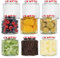 LIMILI Glass Jars with Lids, 9 Pack 750ml Hexagonal Jam Jars with Red Gingham Lids Airtight for Pickling, Canning, Preserving