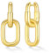 Ohrringe Gold Hängend Creolen für Damen - Minimalistisches Eckige Goldene Ohrringe für Frau, Hypoallergene 14K Vergoldete Huggie Ohrring, Leicht Tropfen Statement Ohrring Geschenke für Frauen Mädchen
