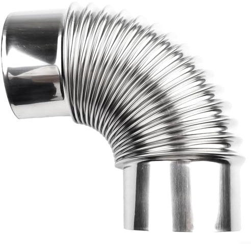 Tubo di scarico per camini, cappello per camini, Tubi di Scarico Gomito Sostituzione Canna Fumaria Ad Angolo Retto Tubo Canna Fumaria Gomito for Scaldabagno a Gas Canne fumarie Rivestimento Canna Fuma