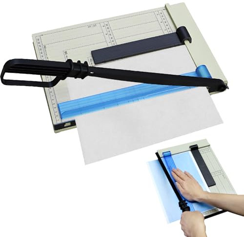Taglierina a Leva per Carta A4, Taglierina Professionale per Fotografie, con Dispositivo di Protezione, Capacità 15 Fogli, Taglierina per Cartoncino, Cartone, Vinile, Artigianato e Foto