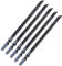 Metal Cutting Jig Blades, 5pcs 6T Jigsaw Blade Cutting Tool Fast Straight Cutting Wood Sheet Panels Extra Long T344D TOP 152mm Woodworking Tool