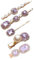 VICASKY 5 fermagli per capelli in stile retrò, con pietra d'acqua, colore viola dolce, per donne, stile casuale, elegante copricapo per ogni occasione