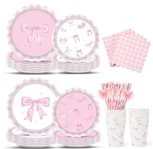 120pcs Party Tableware Set Floral Party Paper Tableware Pastel Flower Papers Plates Cups Napkins(20 Guests)