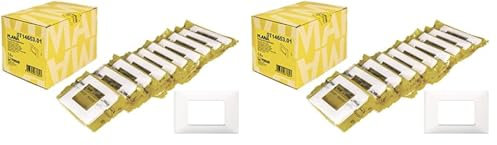 Vimar Plana 0T14653.01 Placca 3 moduli in tecnopolimero, 10 pezzi, bianco (Confezione da 2)