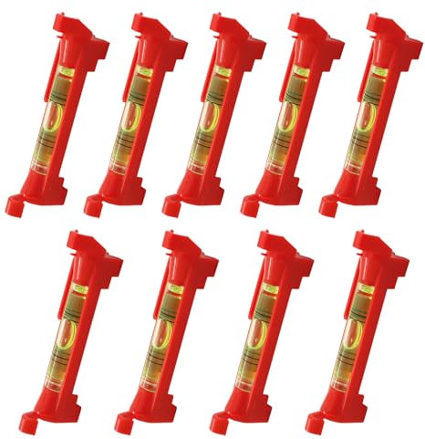 9PCS String Line Level, Leveller Mini Line Level for Bricklaying, Metalworking, Tile Construction Industry(Red)