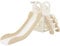 Joyz Ensemble de Jeux Enfants 3 en 1, Blanc-Beige, en Plastique, Tour d'escalade avec Toboggan et Panier de Basket-Ball, Ballon et Pompe Inclus, à Partir de 3 Ans, Montage au Système d'Emboîtage