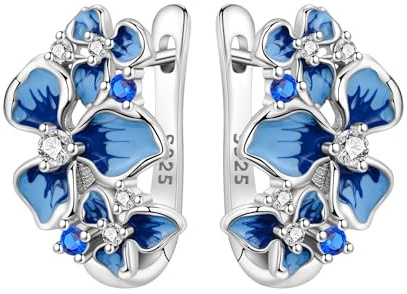 MISEFF Sterling Silber Ohrringe für Damen Hypoallergen, 925er Silber Creolen, minimalistische Ohrringe für den Alltag für Damen