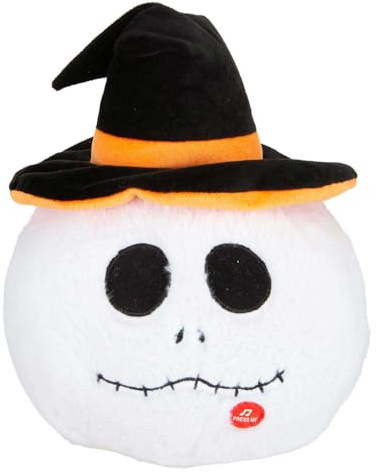 VFM e-Store - Ghost Singing Soft Toy Halloween Themed Plush -Trick Or Treat - Festive Party Gift - October 31St - 30cm X 20cm White X 1