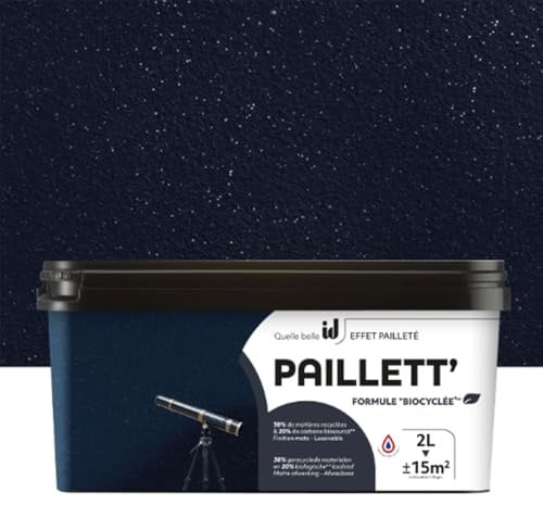 ID Paillet Paris Peinture d'intérieur effet métallisé Couleur Nuit Eoile - 2 litres - à base d'eau