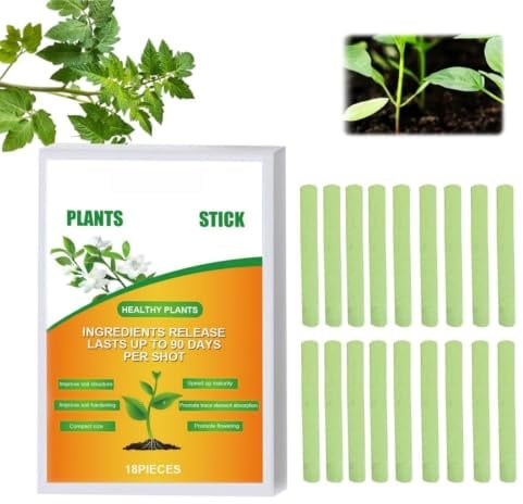 Plant Fertilizer Sticks,Slow Release Fertilizer Sticks,Pl-Ant Root Care Spikes Nutrient Fertil-Izer Spikes For Indoor & Outdoor Garden,Pla-Nts Care For Root Growth,Potted Flowers Activity Sti-Ck