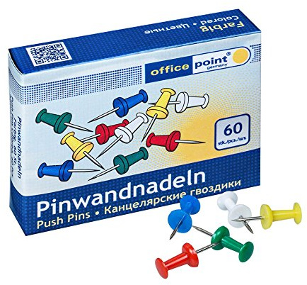 Pinnadeln Pinwandnadeln Pinnwandnadeln farbig sortiert 60 St.