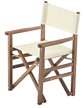 fiam Regisseur Stuhl Walnussfarbrahmen beige Canvas Farbe