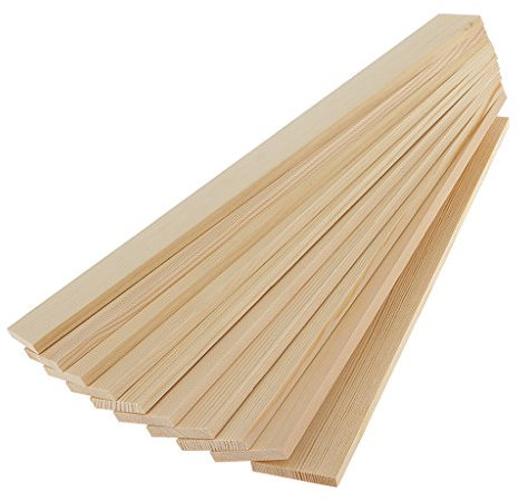 Unfinished Wood Pieces -dix-Pack Wooden Rectangle Cutout, Rustic Wood for Home Decoration, DIY Supplies, Wooden Rectangle Boards, 30cm