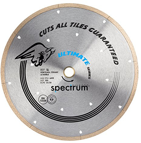 Spectrum Ultimate Dia Blade - All Tiles Guaranteed - 300/25.4/20mm, Silver