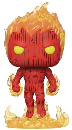 Funko Pop! Marvel: Fantastic Four - The Human Torch Torch - Figurine en Vinyle à Collectionner - Idée de Cadeau - Produits Officiels - Jouets pour Les Enfants et Adultes - Comic Books Fans