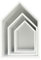 Puckdaddy Hausregal Elise in Grau, 3er-Set – dekorative Regale im Haus-Design, Kinderzimmer-Regal