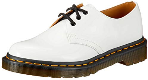 Dr. Martens Damen 1461 Oxford, Weiße Lacklampe, 42 EU