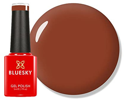 Bluesky Hazelnut FW05 - Esmalte de uñas de gel, duradero, antidesconchones, 5 ml, se debe secar bajo lámpara LED o UV, color marrón