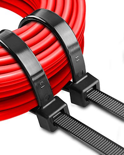 Fascette Plastica Lunghe 90 cm Fascette Elettricista Fascette Plastica Nere Nere UV Resistenti 900 mm x 9 mm Fascetta Robuste per Bici, Riparazioni, Grandi Progetti 30 Pezzi