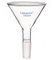 Labasics Pulvertrichter aus Glas mit Kurzem Stiel und 100 mm Spitze O.D. und 24/40 Inner Joint Glass Funnel Filtertrichter Glastrichter