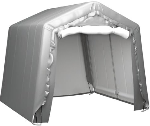 vidaXL Tenda Capannone 240x240 cm in Acciaio Grigio